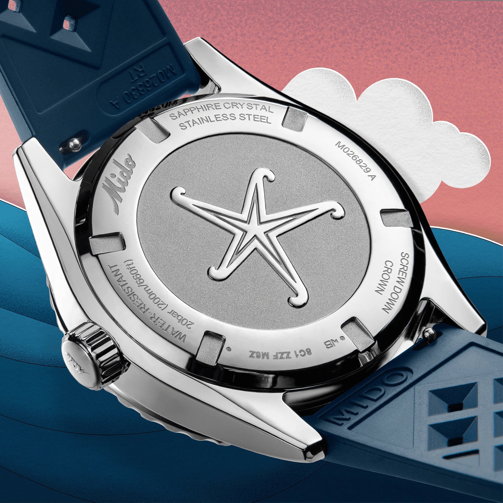 MIDO OCEAN STAR DECOMPRESSION WORLDTIMER - M026.829.17.041.00