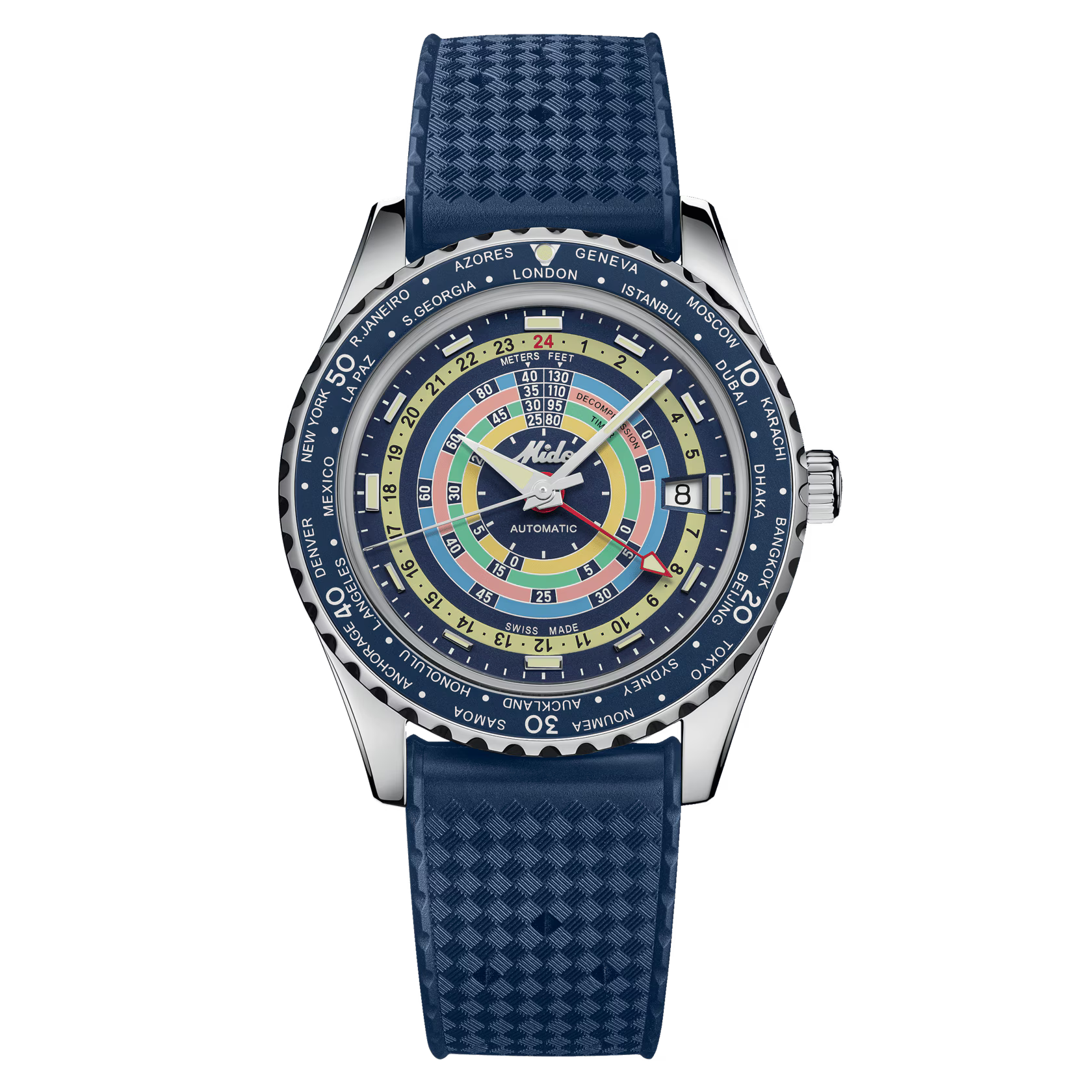 MIDO OCEAN STAR DECOMPRESSION WORLDTIMER - M026.829.17.041.00
