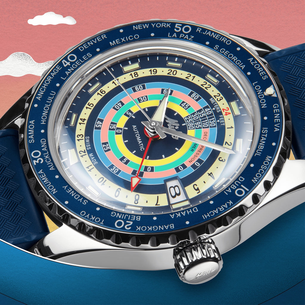MIDO OCEAN STAR DECOMPRESSION WORLDTIMER - M026.829.17.041.00