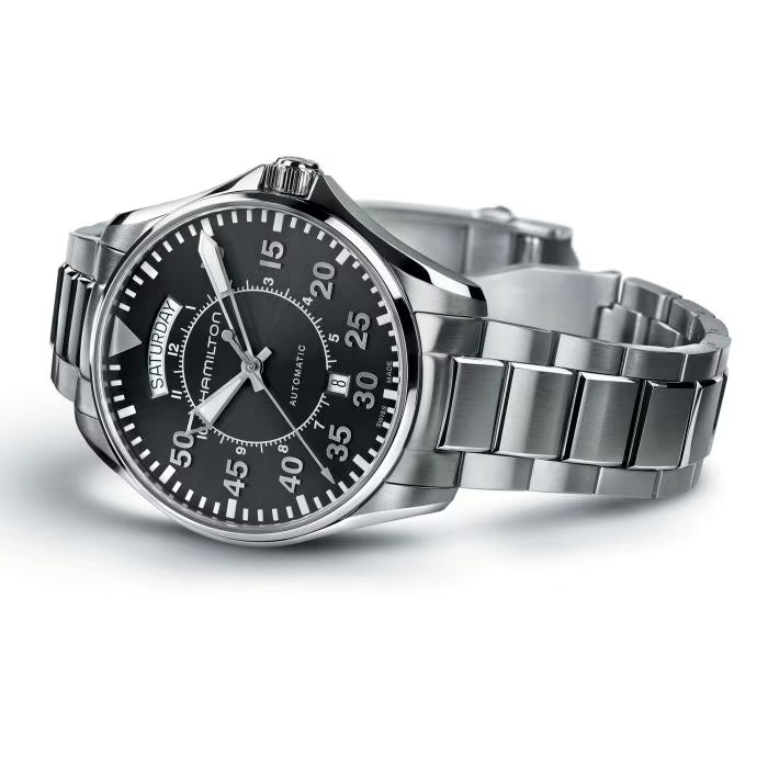 HAMILTON KHAKI AVIATION PILOT DAY DATE AUTO H64615135