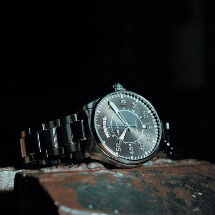 HAMILTON KHAKI AVIATION PILOT DAY DATE AUTO H64615135