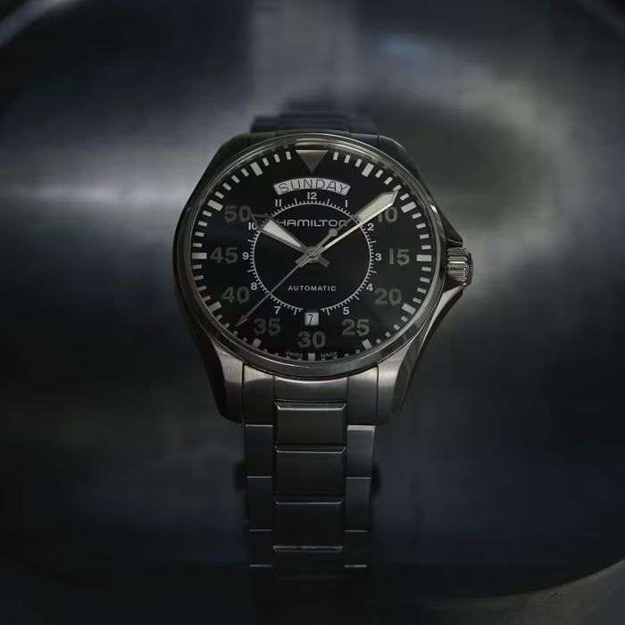 HAMILTON KHAKI AVIATION PILOT DAY DATE AUTO H64615135