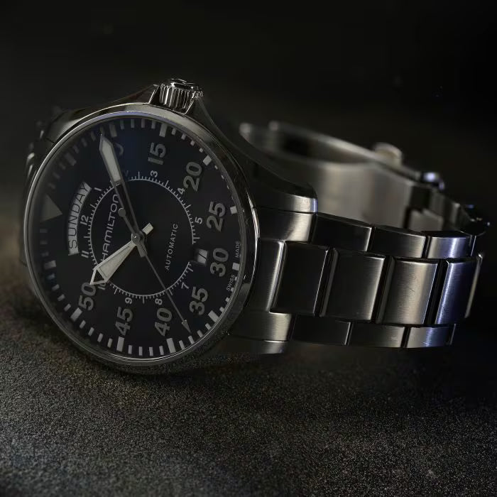 HAMILTON KHAKI AVIATION PILOT DAY DATE AUTO H64615135