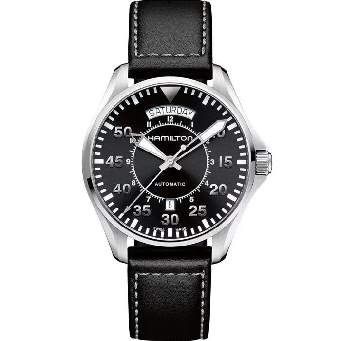 HAMILTON KHAKI AVIATION PILOT DAY DATE AUTO H64615735