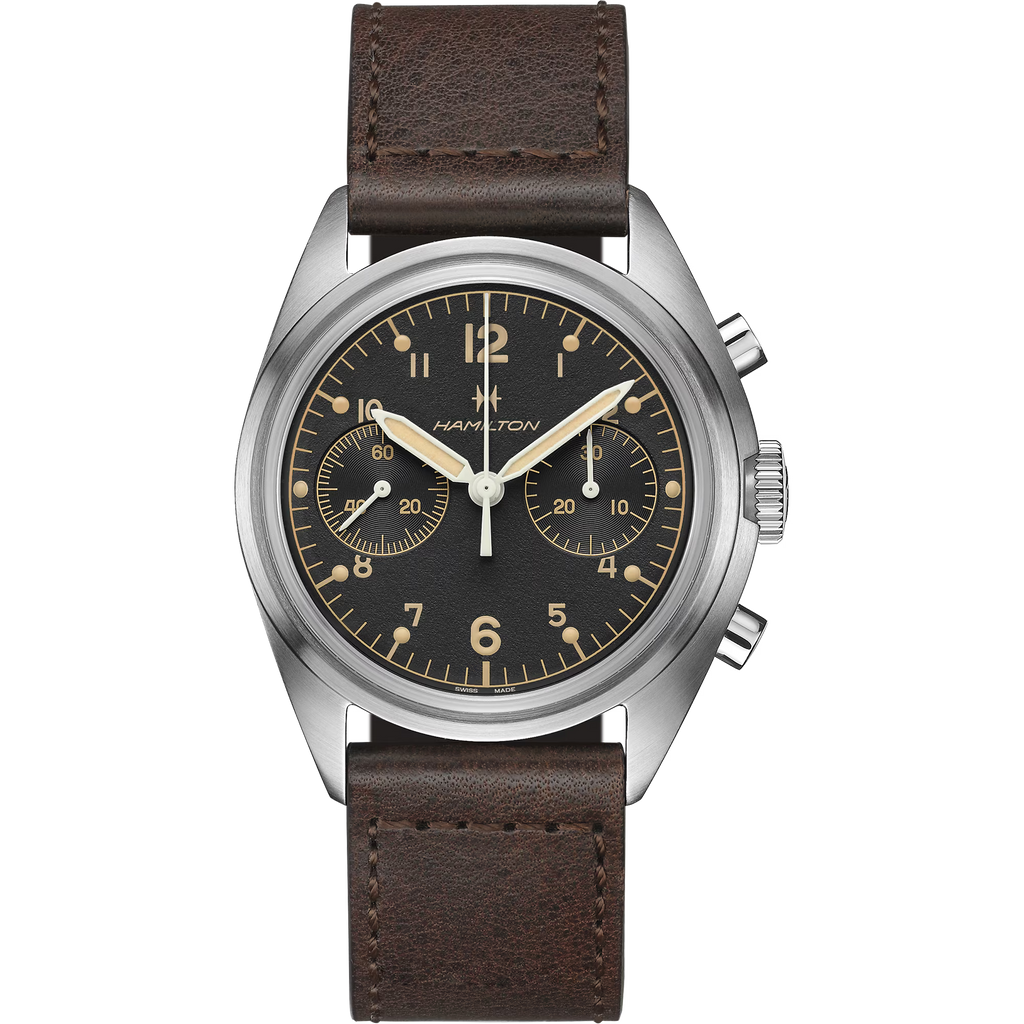 HAMILTON KHAKI AVIATION PILOT PIONEER MECHANICAL CHRONO H76409530