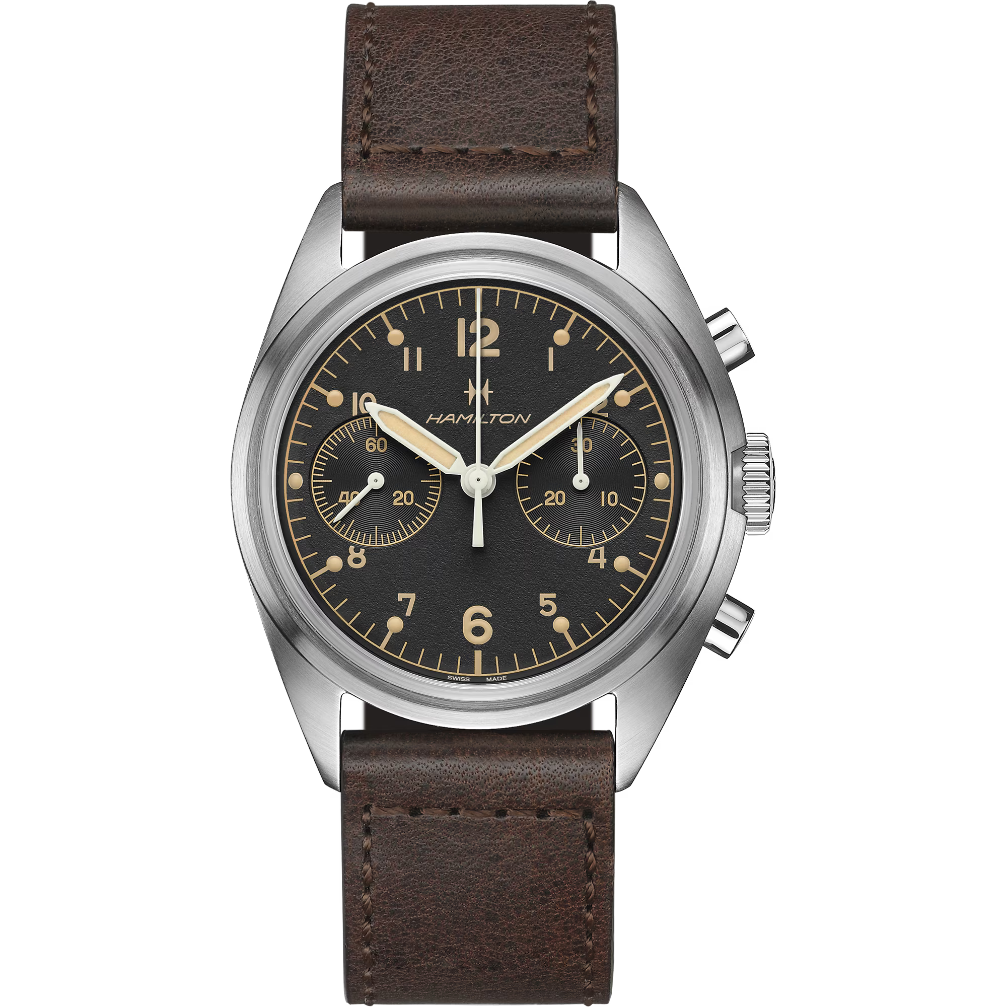 HAMILTON KHAKI AVIATION PILOT PIONEER MECHANICAL CHRONO H76409530