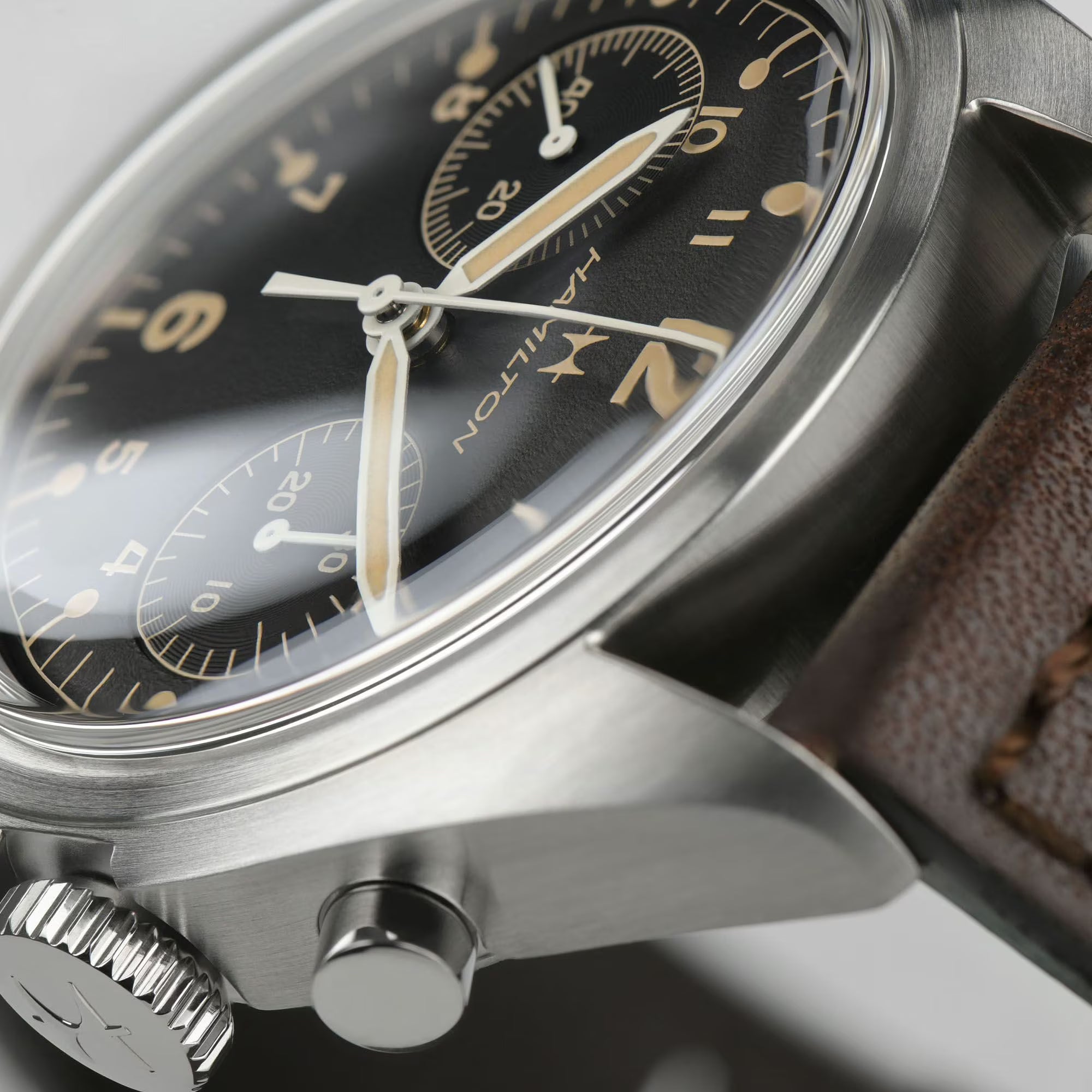 HAMILTON KHAKI AVIATION PILOT PIONEER MECHANICAL CHRONO H76409530