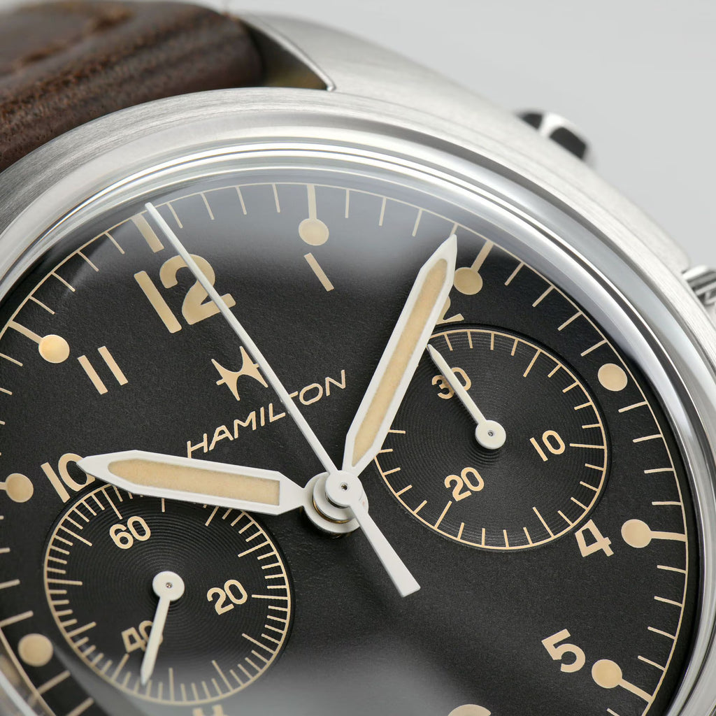 HAMILTON KHAKI AVIATION PILOT PIONEER MECHANICAL CHRONO H76409530