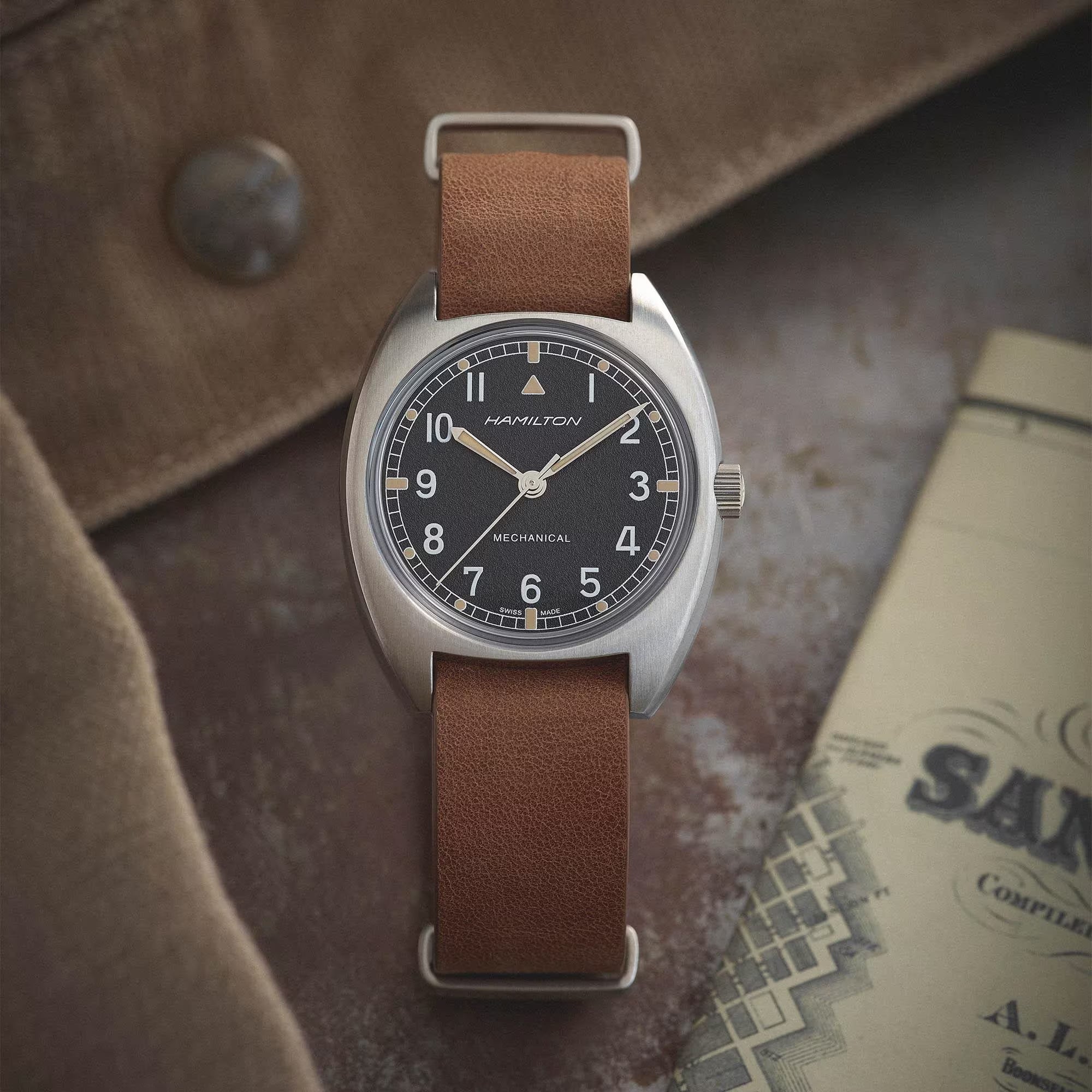 HAMILTON KHAKI AVIATION PILOT PIONEER MECHANICAL H76419531