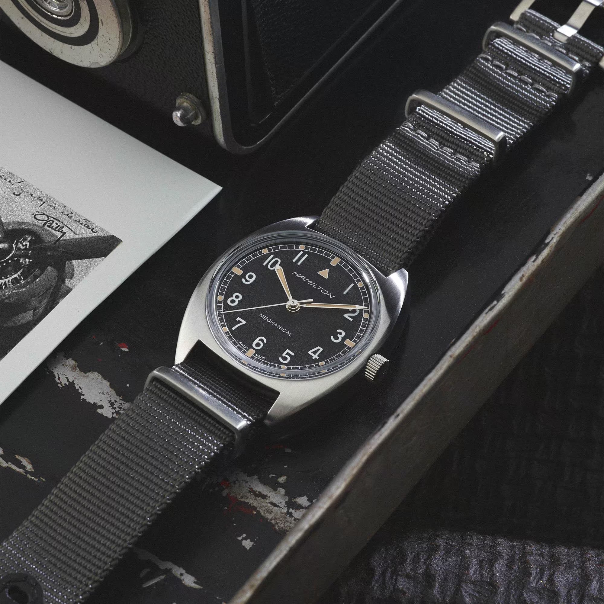 HAMILTON KHAKI AVIATION PILOT PIONEER MECHANICAL H76419931
