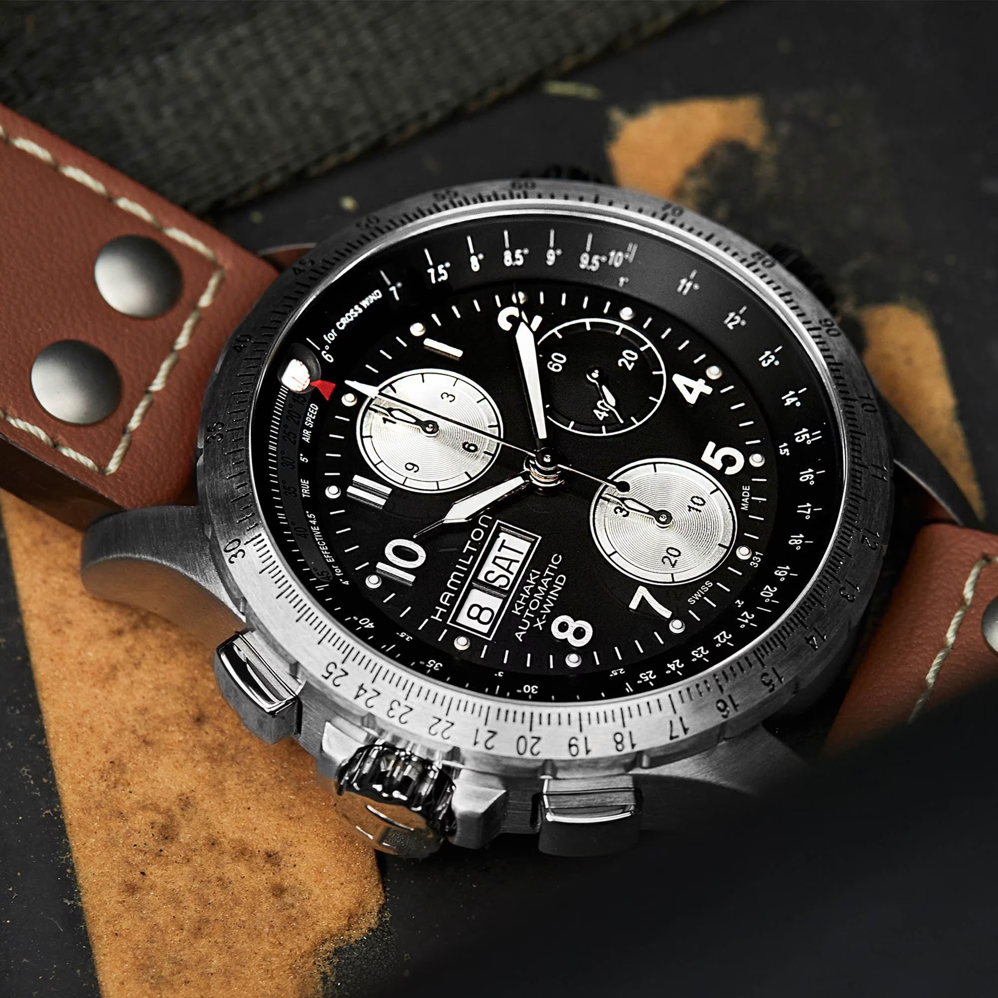 HAMILTON KHAKI AVIATION X-WIND AUTO CHRONO H77616533